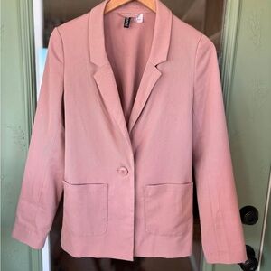 H&M Blush Pink Single-Button Blazer